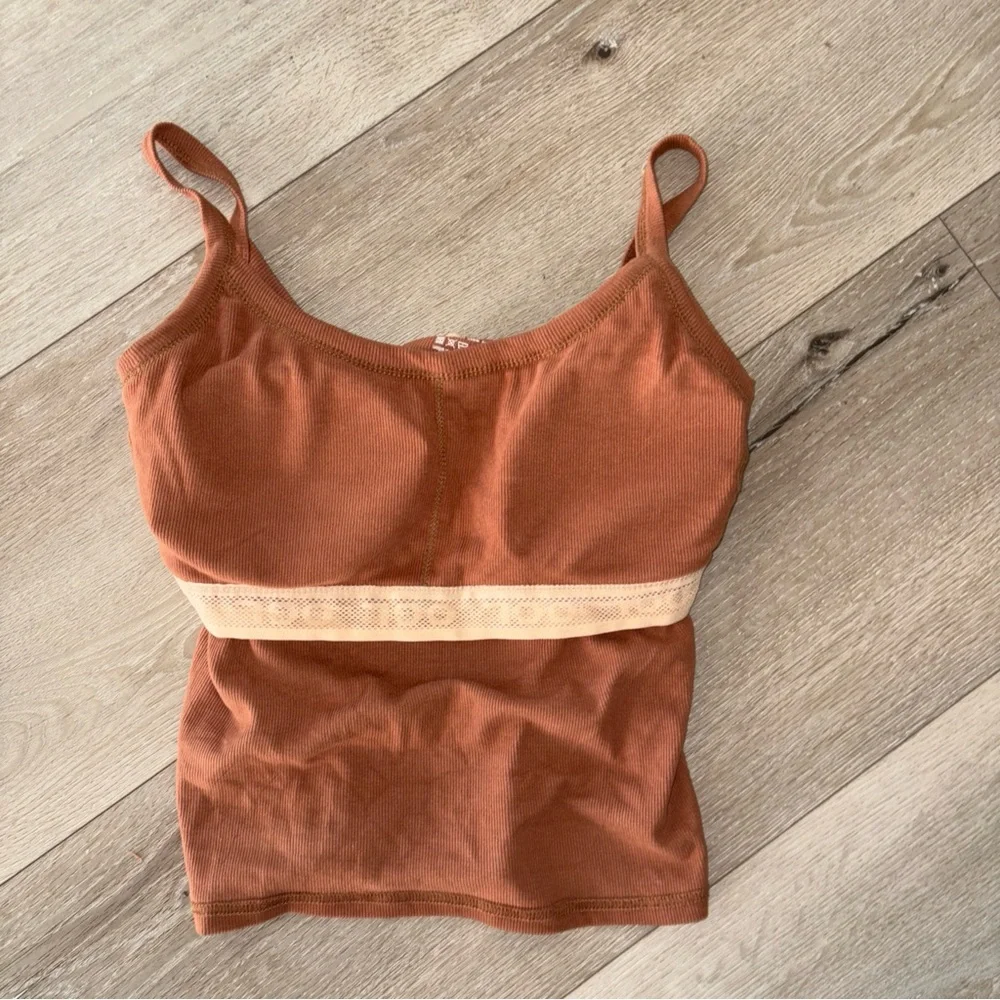 OGL Brown Ribbed Tank Top - Picture 7 of 16